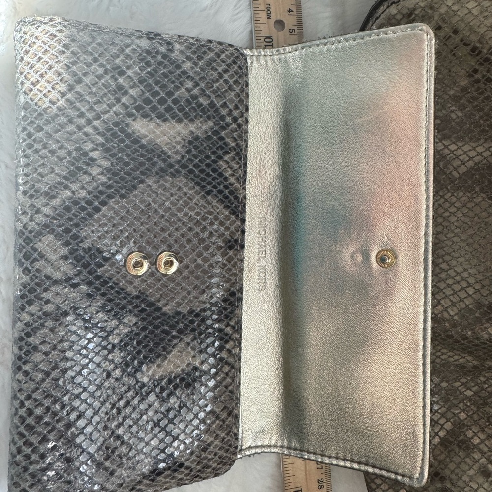 Michael Kors Python Pattern Shoulder Bag - Tan - image 4